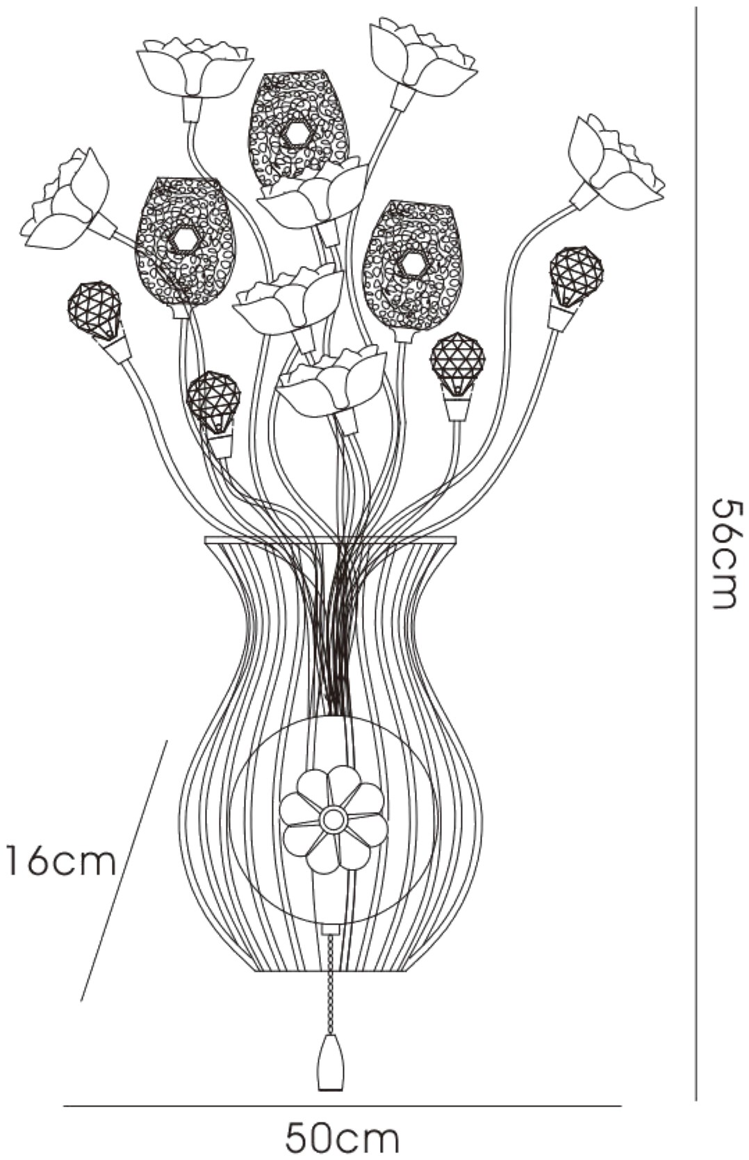 IL70377  Bonita Wall Lamp 3 Light